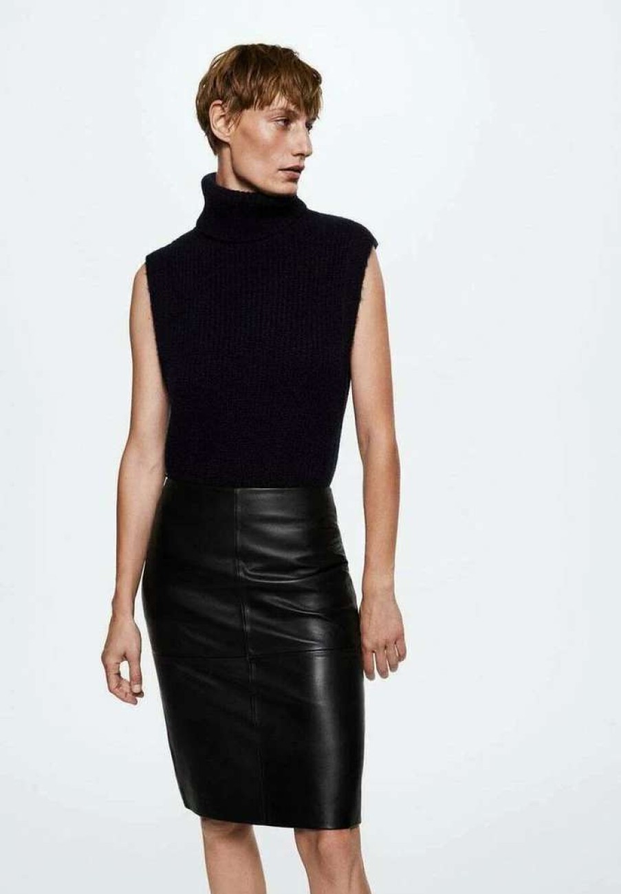 Clothing * | Mango Bonnie Pencil Skirt Black