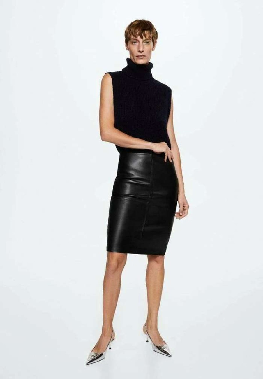 Clothing * | Mango Bonnie Pencil Skirt Black