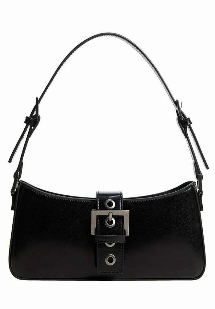 Accessoires * | Mango Buckle Handbag Black