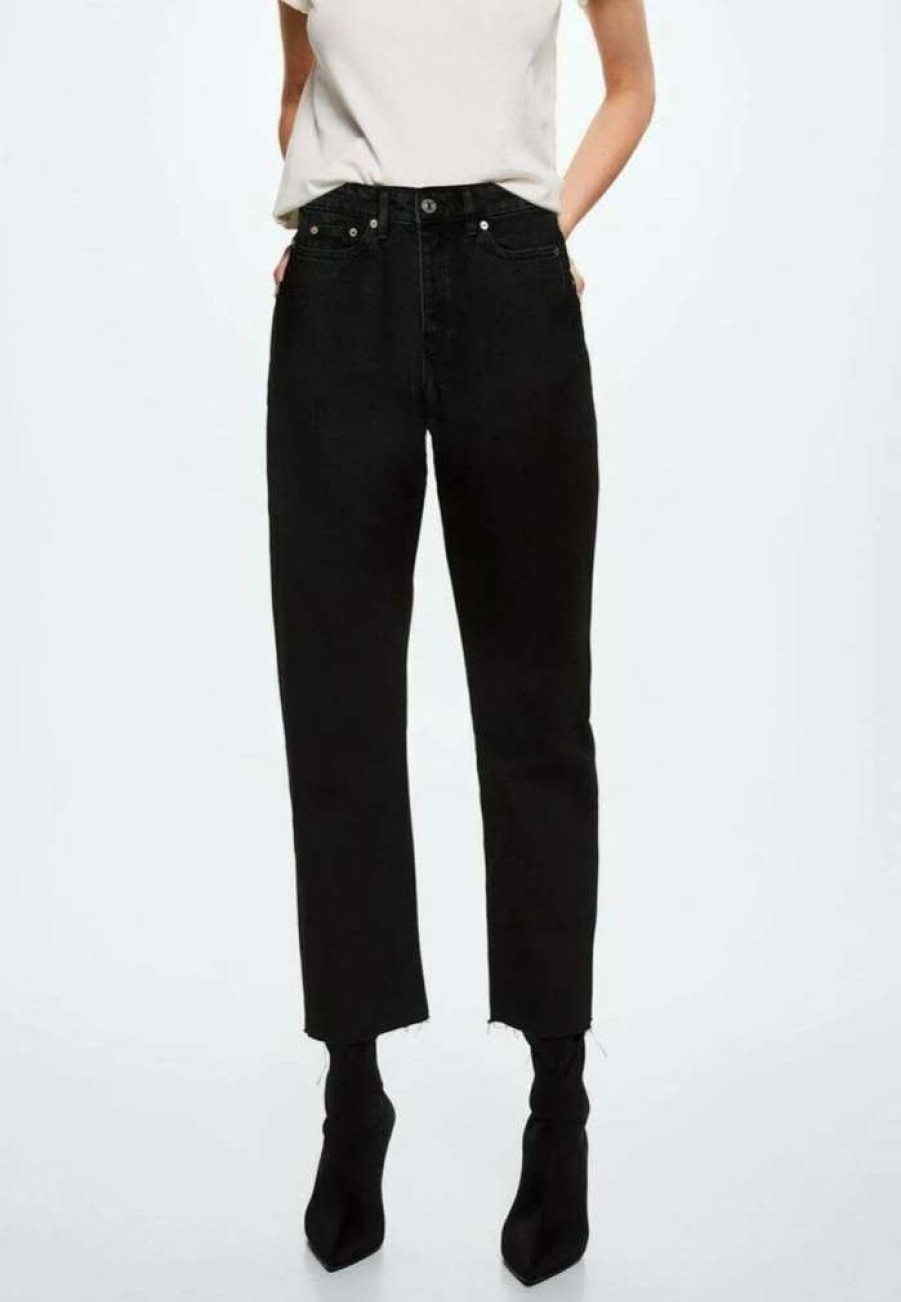 Clothing * | Mango Havana Relaxed Fit Jeans Black Denim