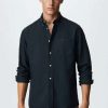 Clothing * | Mango Oxford Shirt Ciemnogranatowy