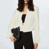 Clothing * | Mango Aqua Button-Down Blouse Off White