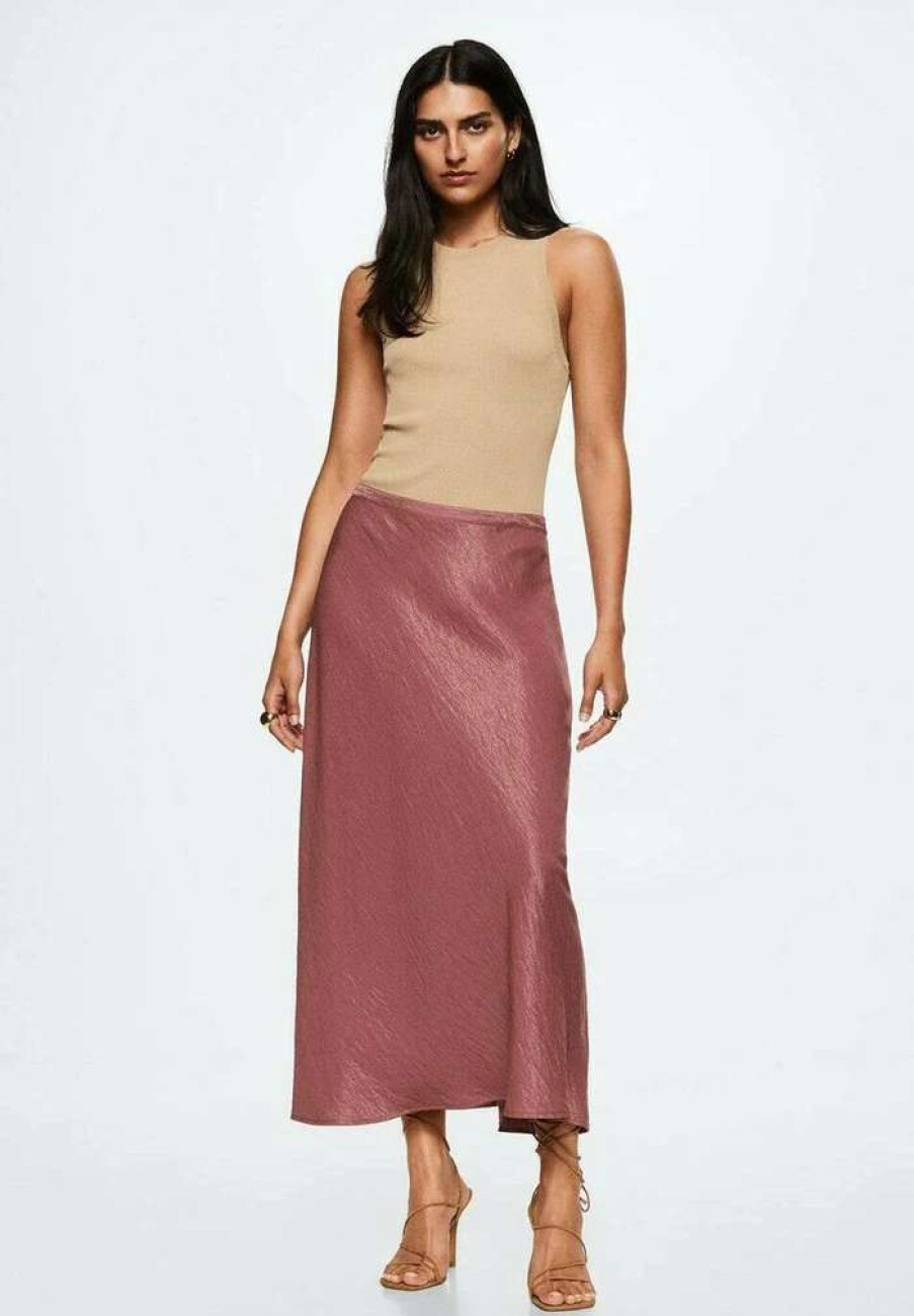 Clothing * | Mango A-Line Skirt Granatrot