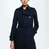 Clothing * | Mango Polana Trenchcoat Dunkles Marineblau