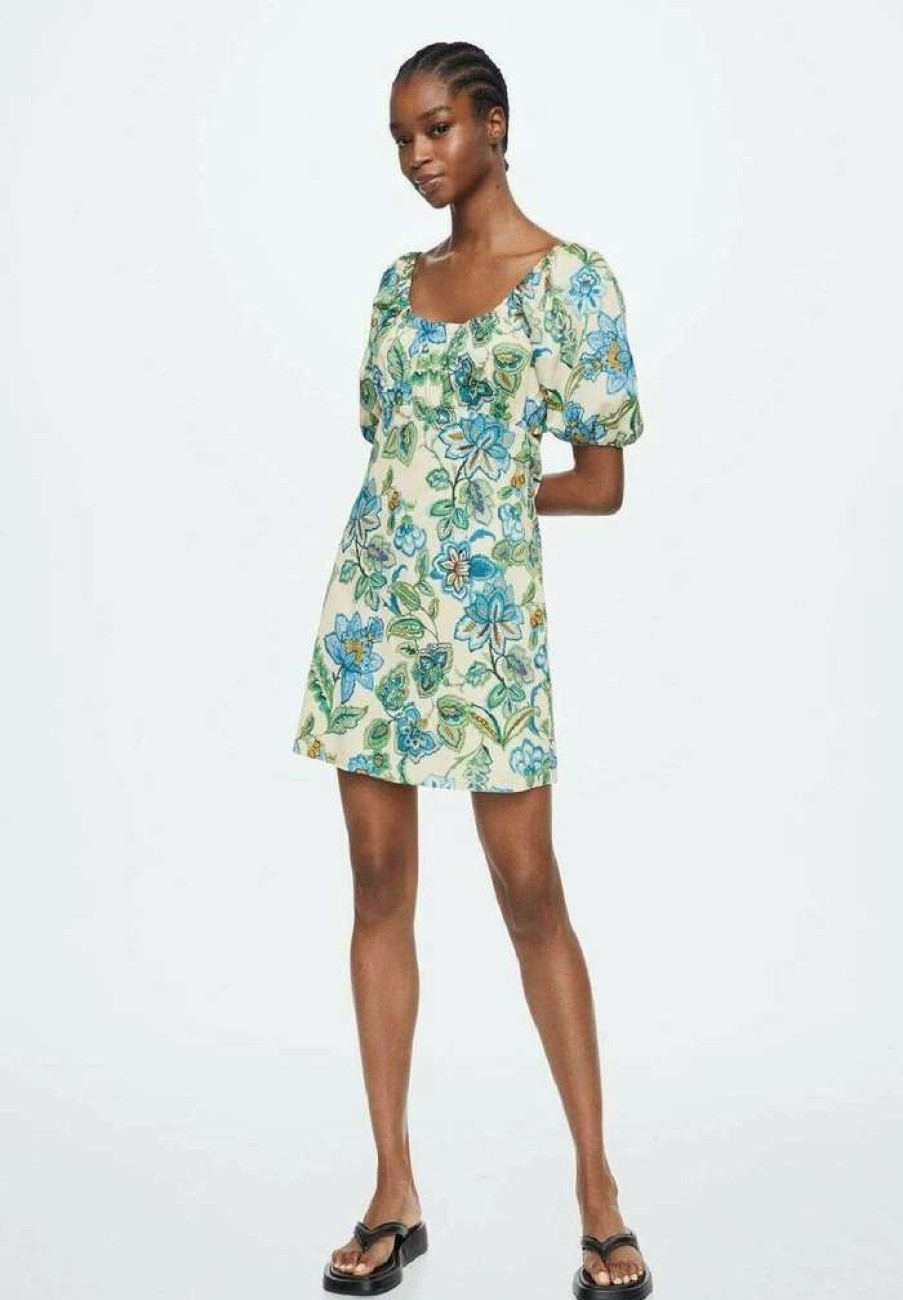 Clothing * | Mango Creta Day Dress Bleu