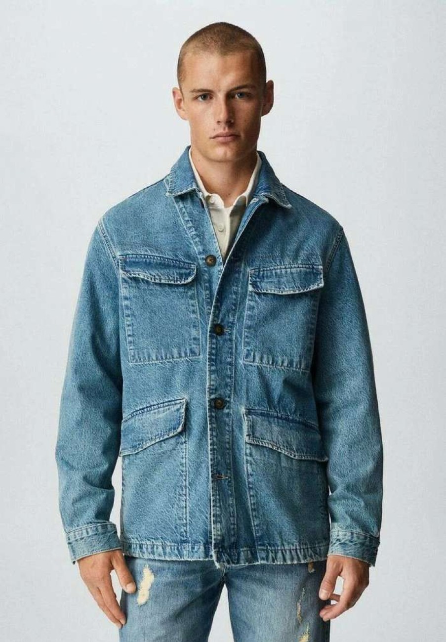 Clothing * | Mango Paul Denim Jacket Medium Blue