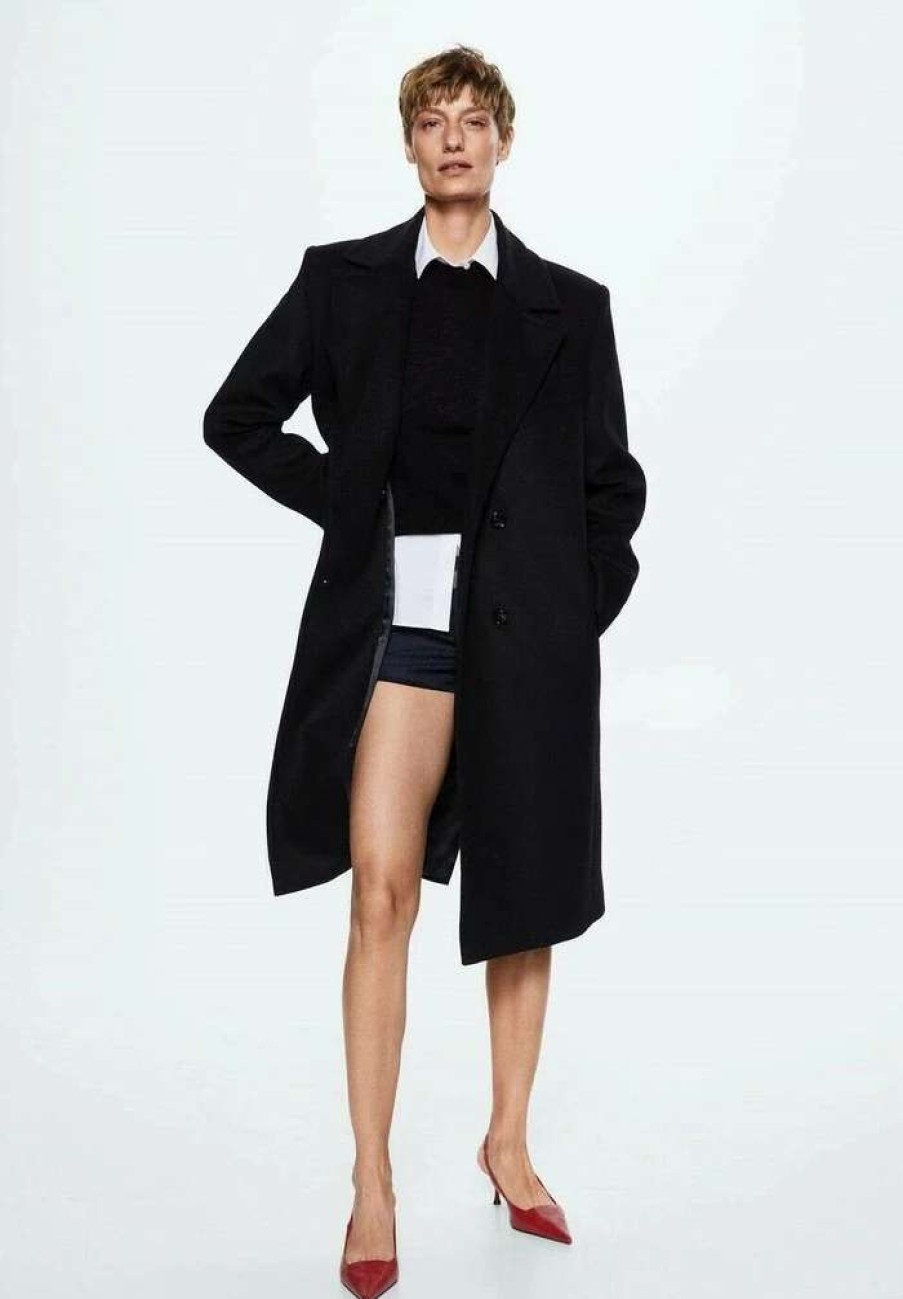 Clothing * | Mango Nirvana Classic Coat Schwarz