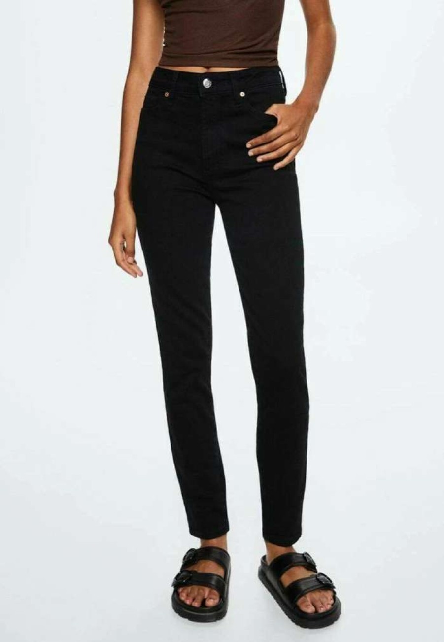 Clothing * | Mango Anne Slim Fit Jeans Black Denim