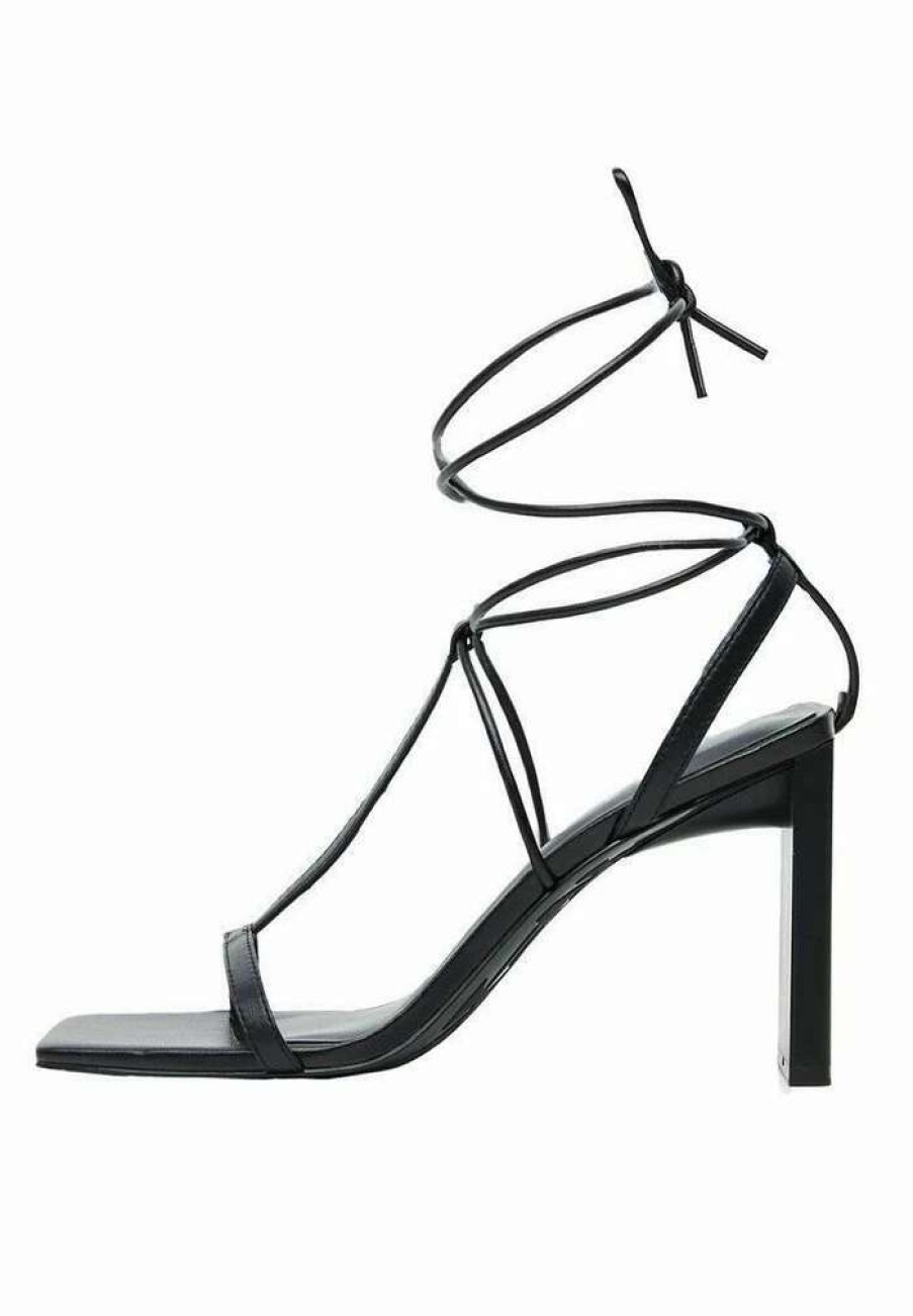 Shoe * | Mango Tina High Heeled Sandals Zwart