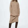 Clothing * | Mango Natalie Jumper Dress Medium Brown