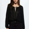 Clothing * | Mango Olga Blouse Schwarz