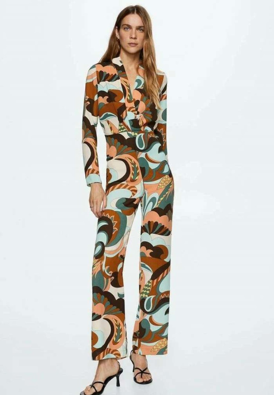 Clothing * | Mango Puc Jumpsuit Turquoise