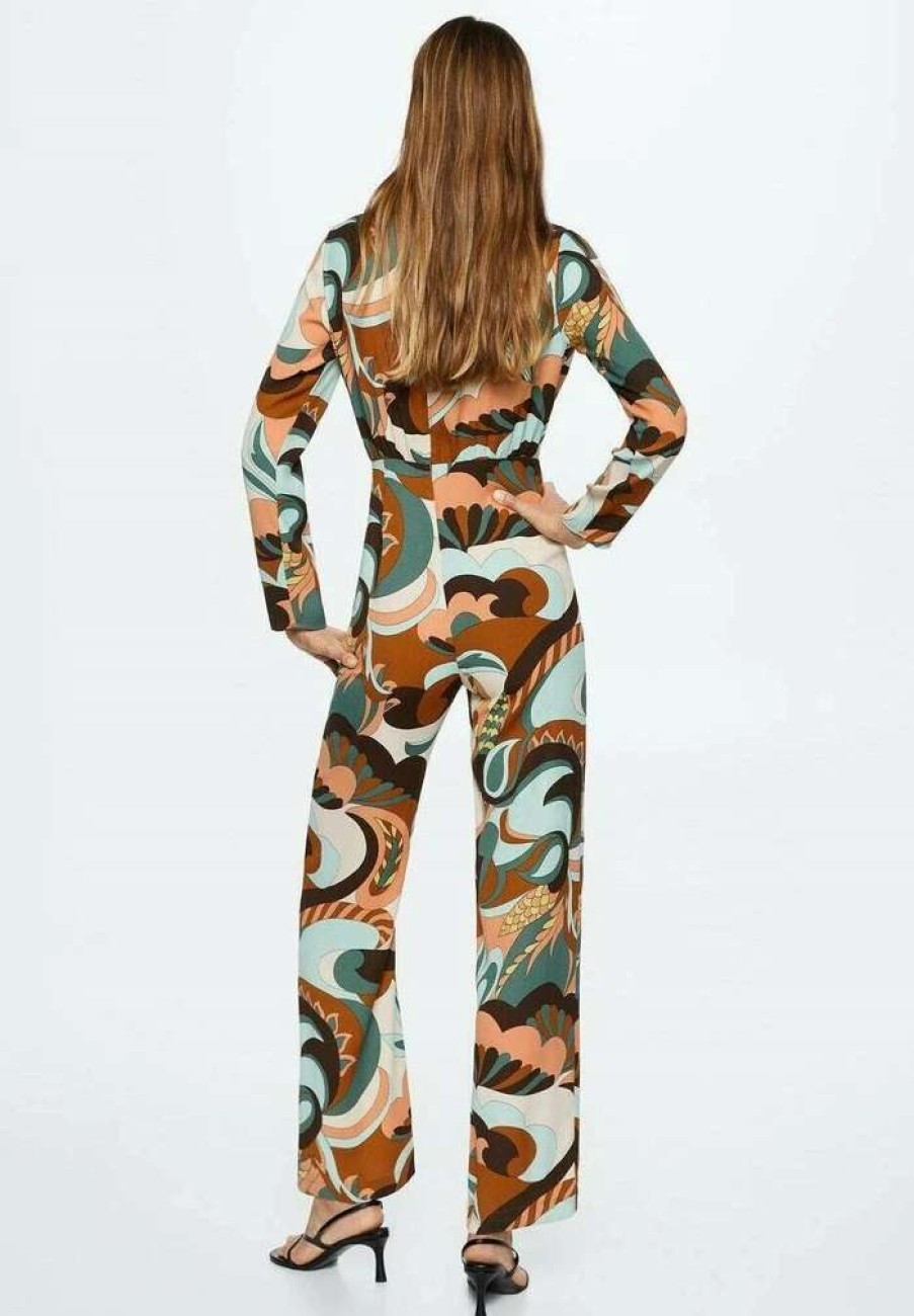 Clothing * | Mango Puc Jumpsuit Turquoise