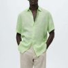 Clothing * | Mango Luz Shirt Pastel Green