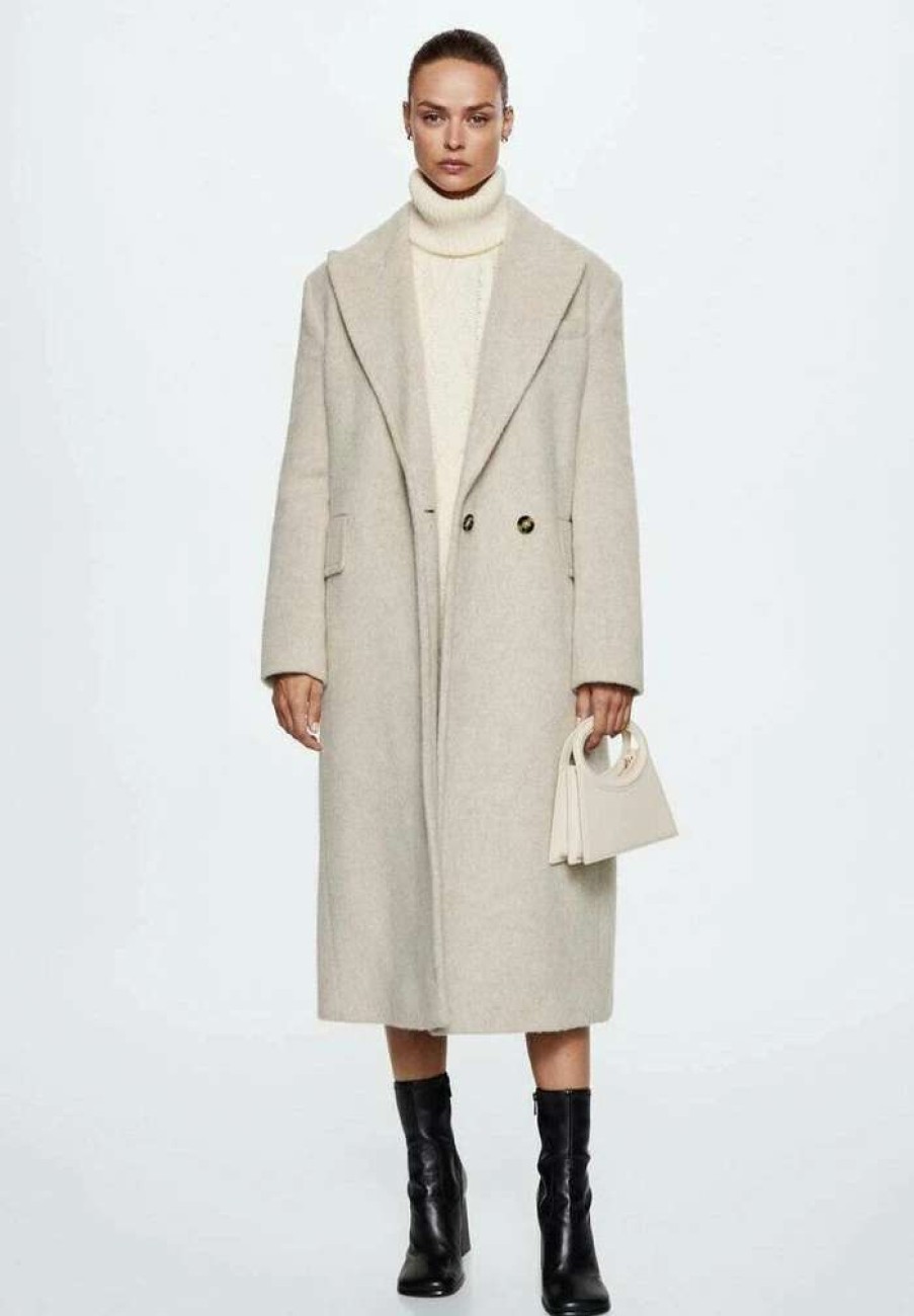 Clothing * | Mango Ice Classic Coat Ecru