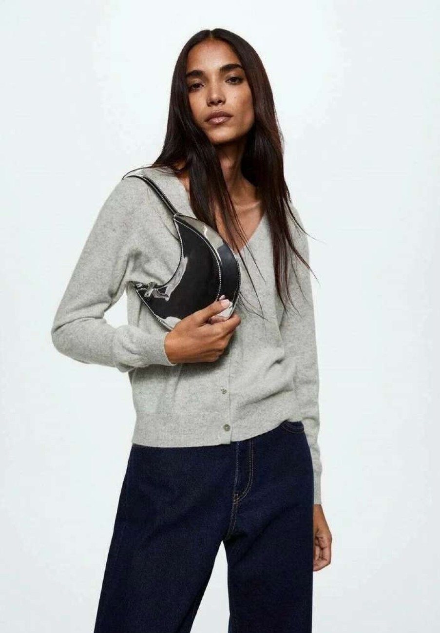 Clothing * | Mango Rita Cardigan Medium Heather Grey