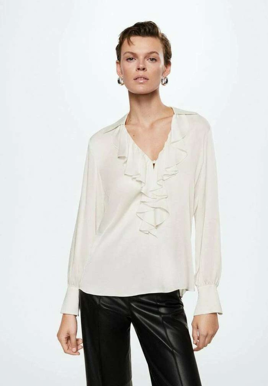 Clothing * | Mango Bibiana Blouse Ecru