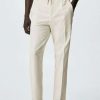 Clothing * | Mango Flak Trousers Off White