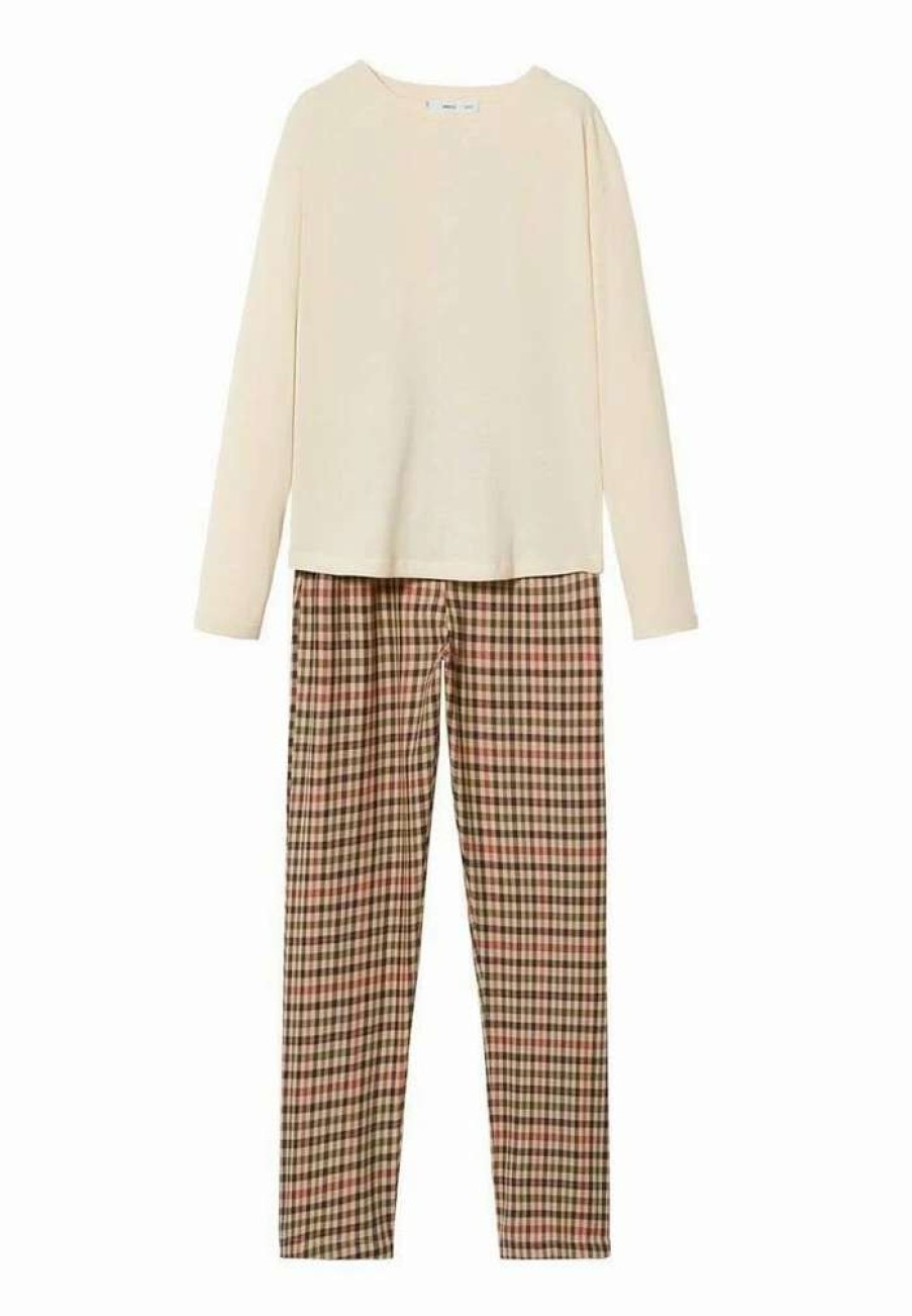 Nightwear * | Mango Combo Pyjama Set Brun