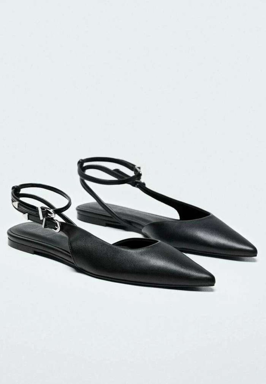 Shoe * | Mango Tada Ankle Strap Ballet Pumps Sort