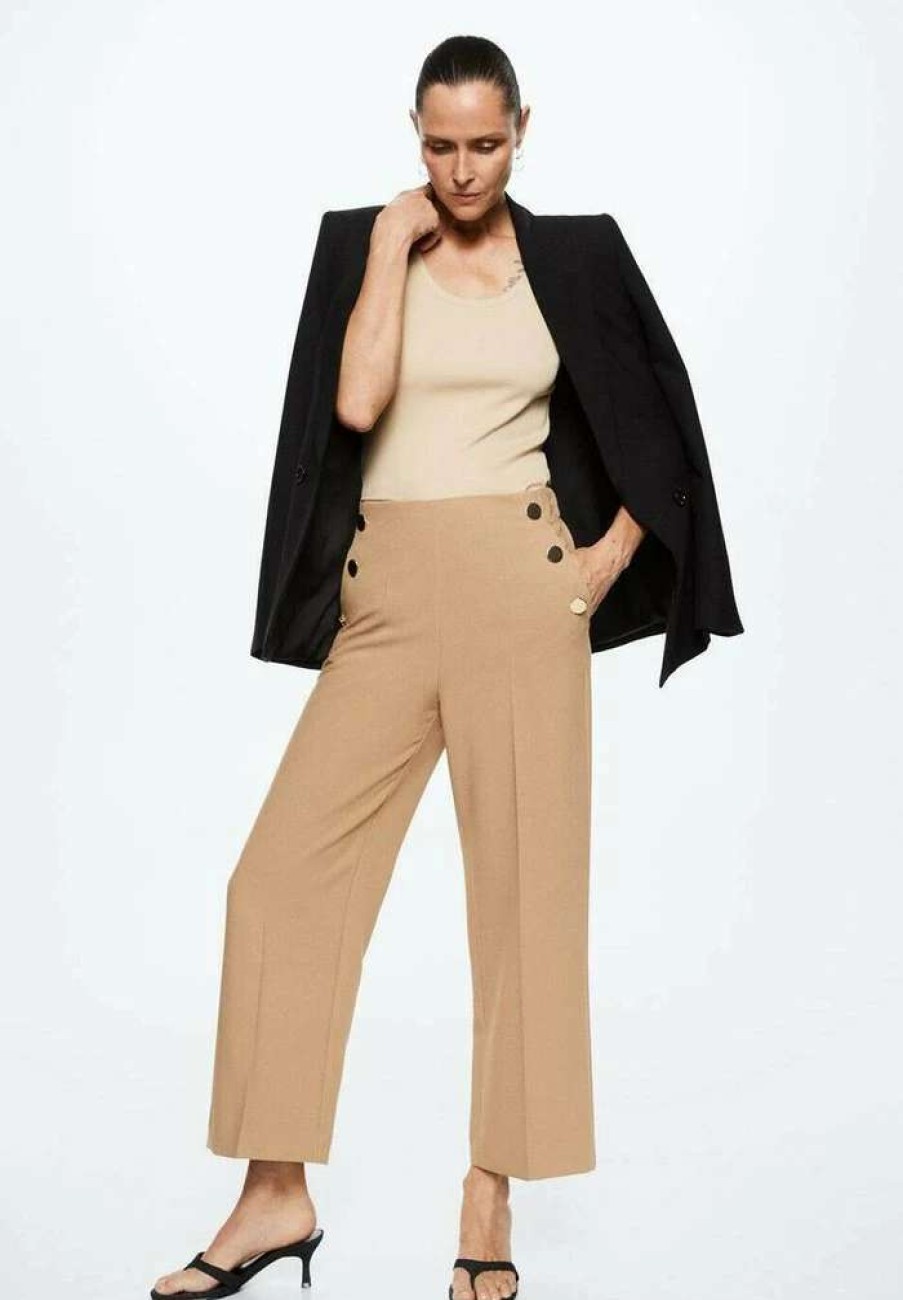 Clothing * | Mango Dorado Trousers Sredni Brazowy