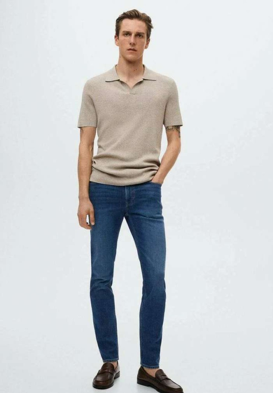 Clothing * | Mango Jan Slim Fit Jeans Bleu Fonce