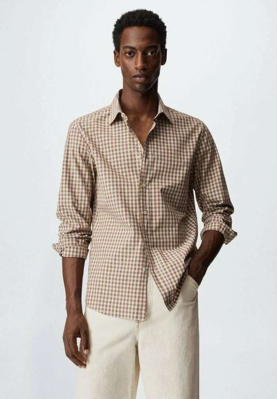 Clothing * | Mango Vichy Shirt Braun