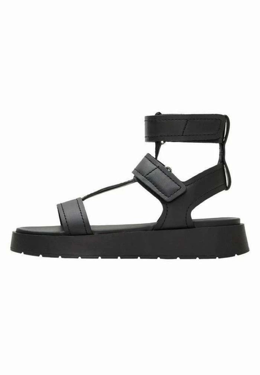 Shoe * | Mango Romi Ankle Cuff Sandals Noir