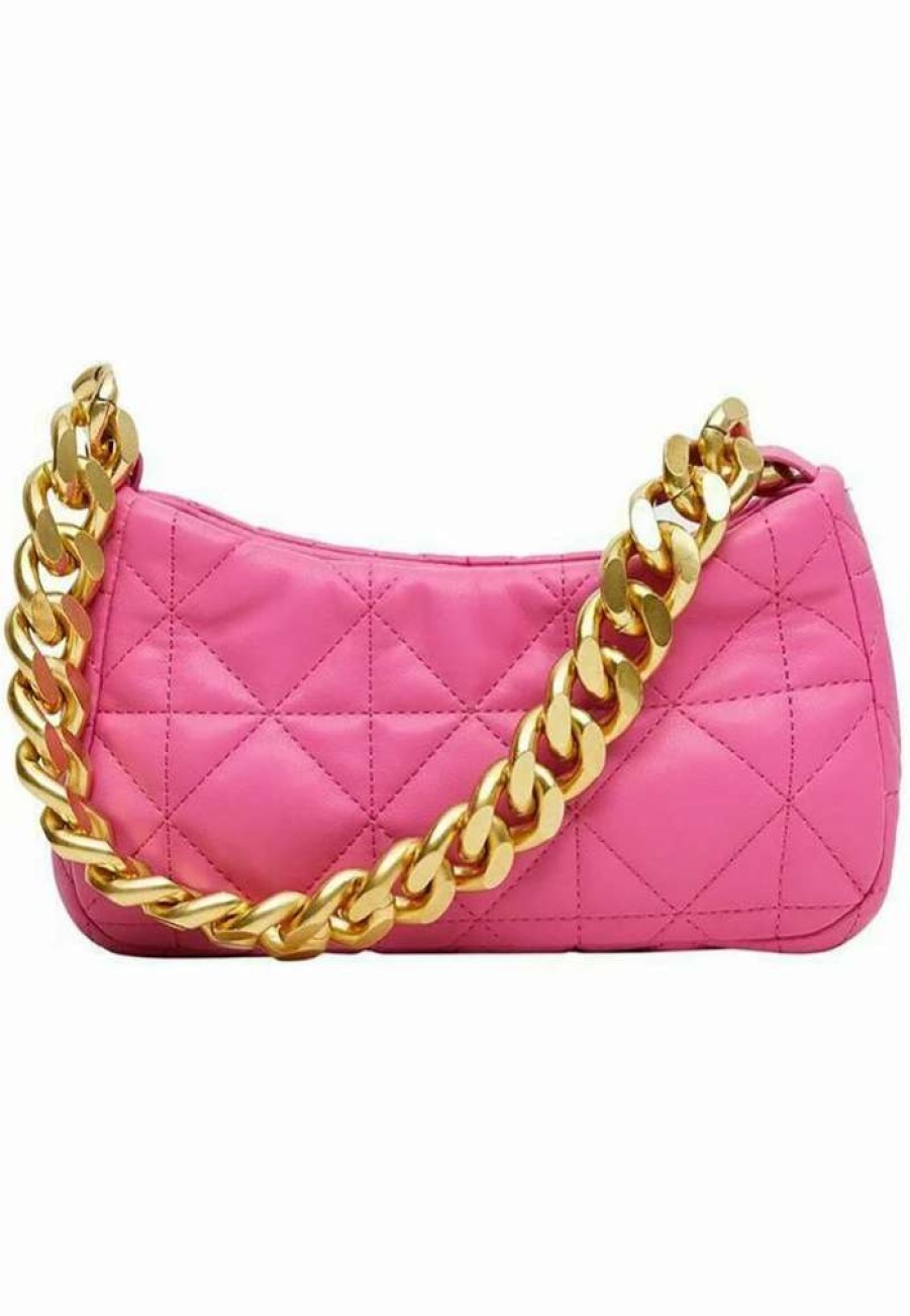 Accessoires * | Mango Chess Handbag Fuchsia