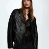 Clothing * | Mango Gift Faux Leather Jacket Cerna