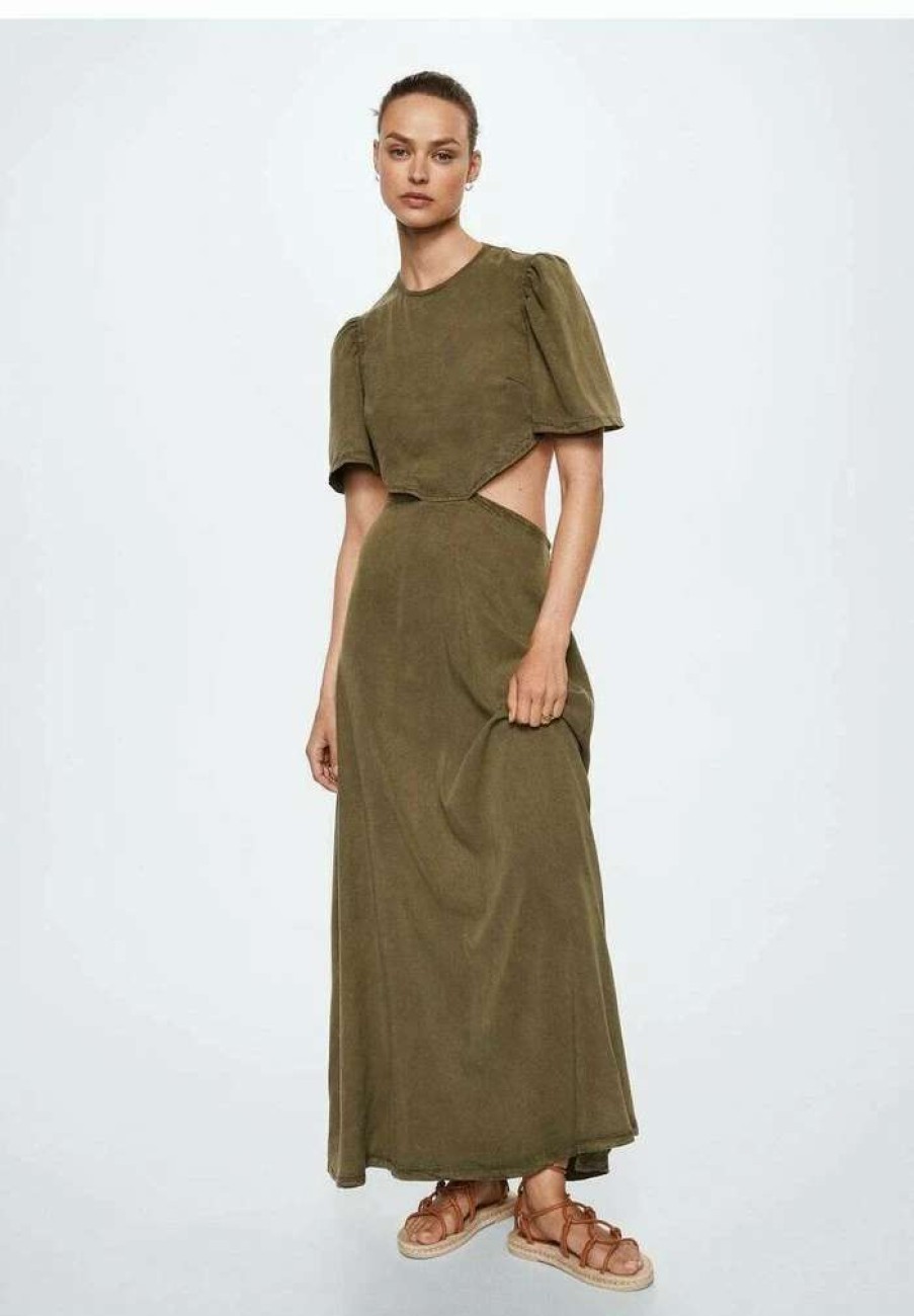 Clothing * | Mango Harper Maxi Dress Kaki