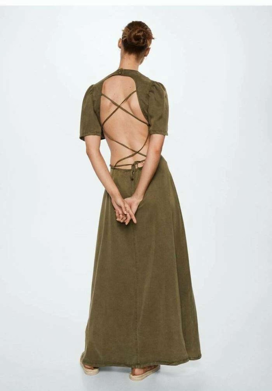 Clothing * | Mango Harper Maxi Dress Kaki