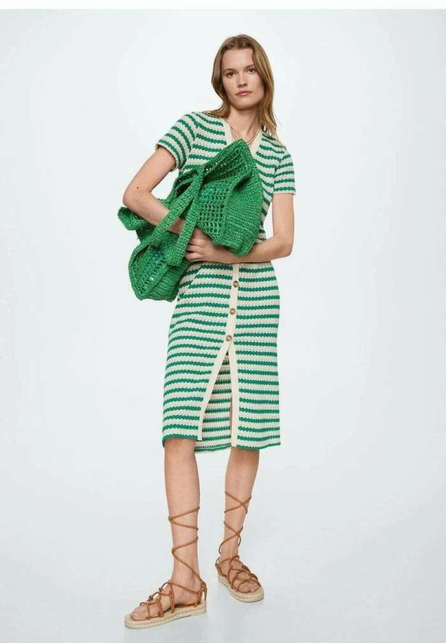 Clothing * | Mango Tuni Jumper Dress Vert