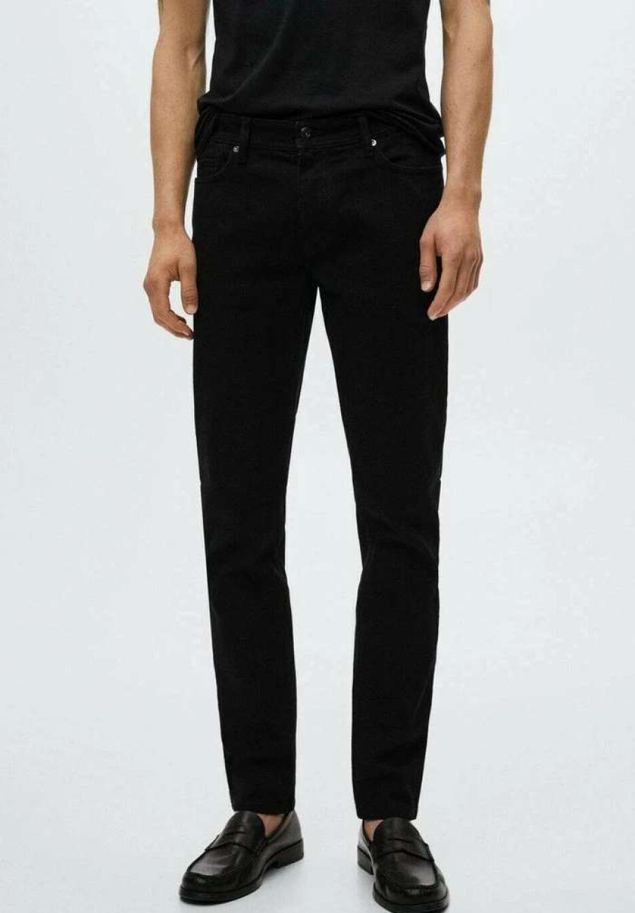 Clothing * | Mango Jan Slim Fit Jeans Black Denim