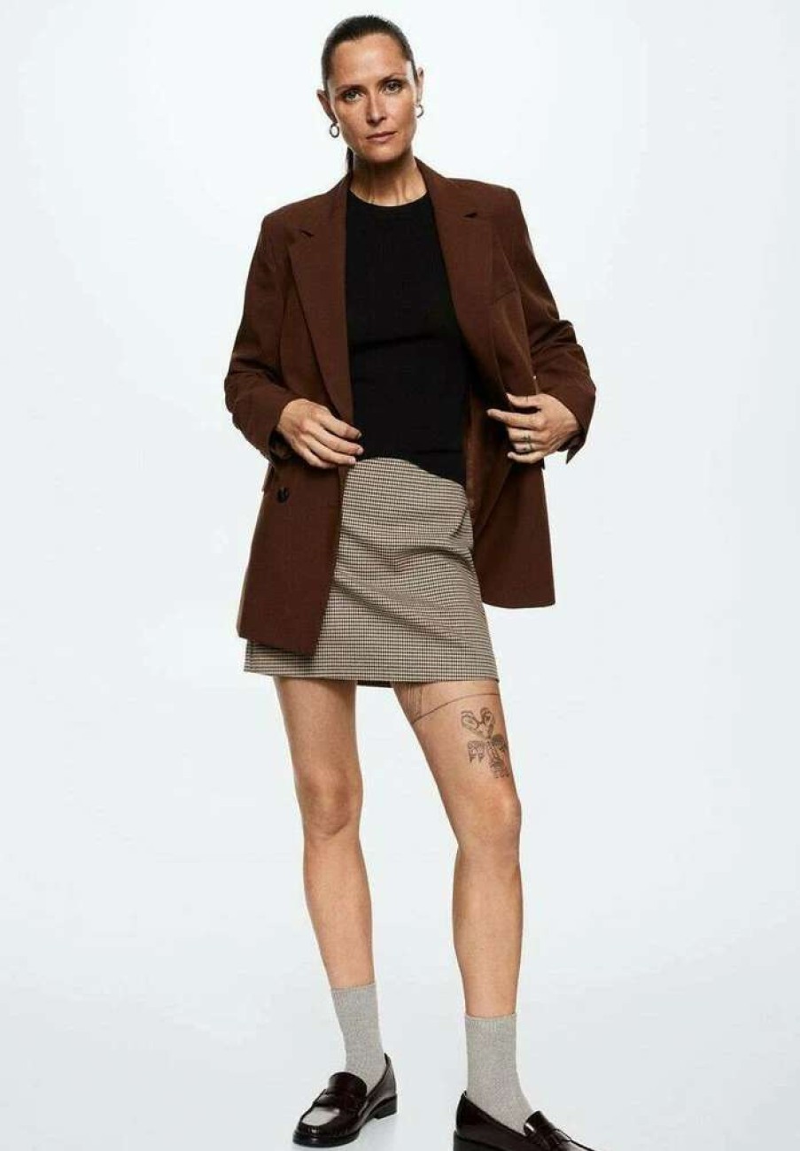 Clothing * | Mango Charlott A-Line Skirt Brown