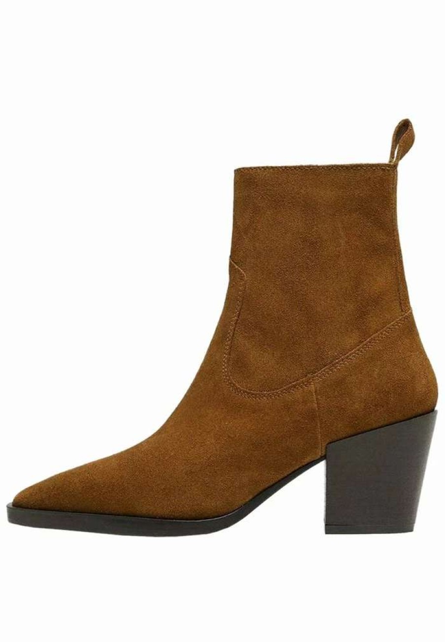 Shoe * | Mango Virgil Classic Ankle Boots Tabaczkowy Braz