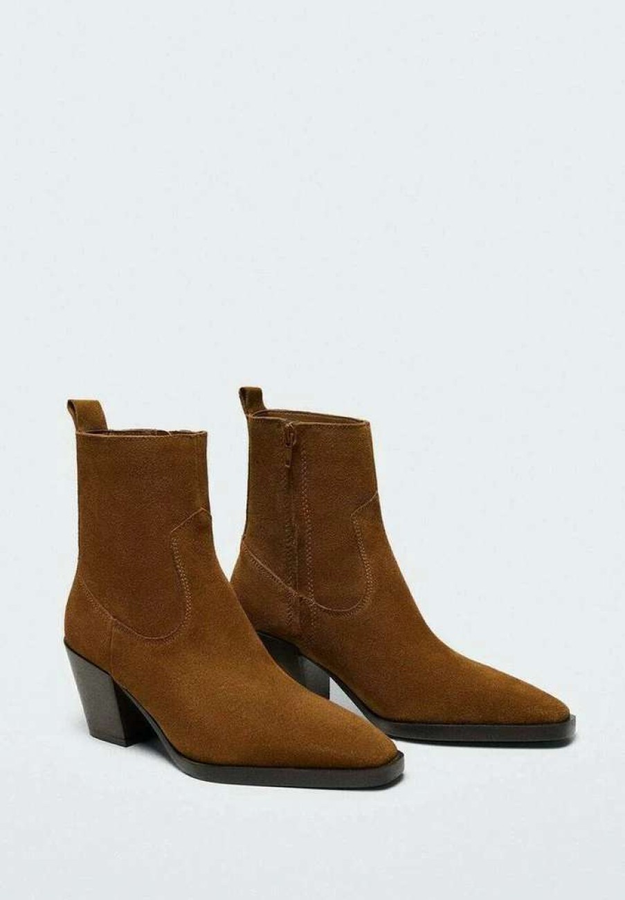 Shoe * | Mango Virgil Classic Ankle Boots Tabaczkowy Braz