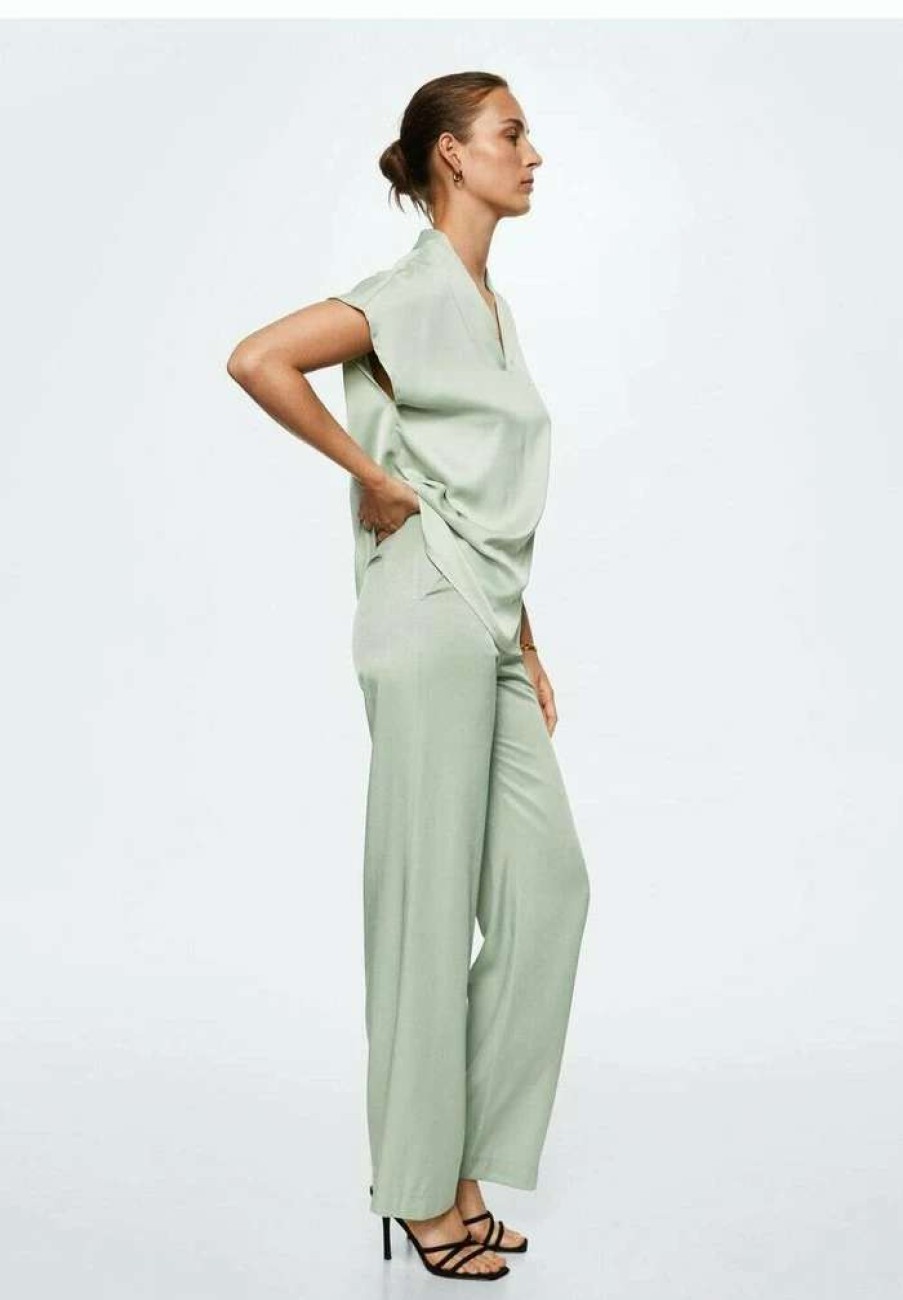 Clothing * | Mango Mare-A Trousers Vert Pastel