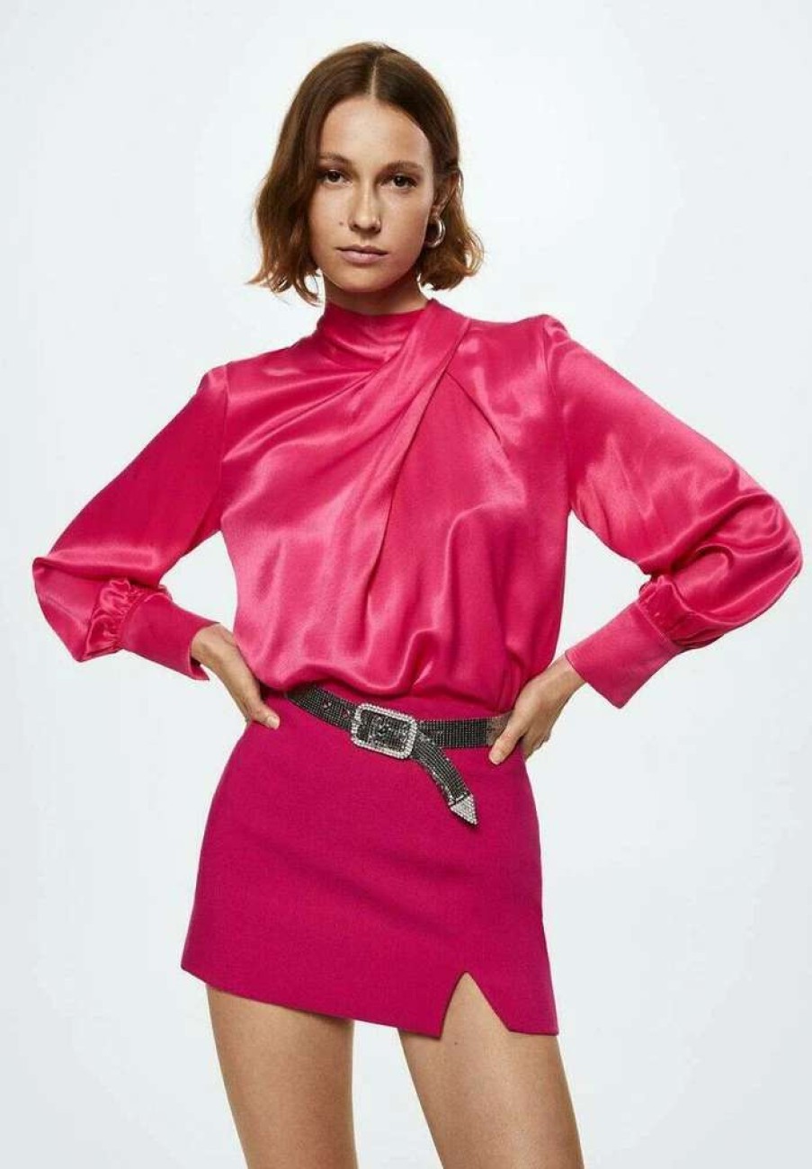 Clothing * | Mango Tino Blouse Fuchsia