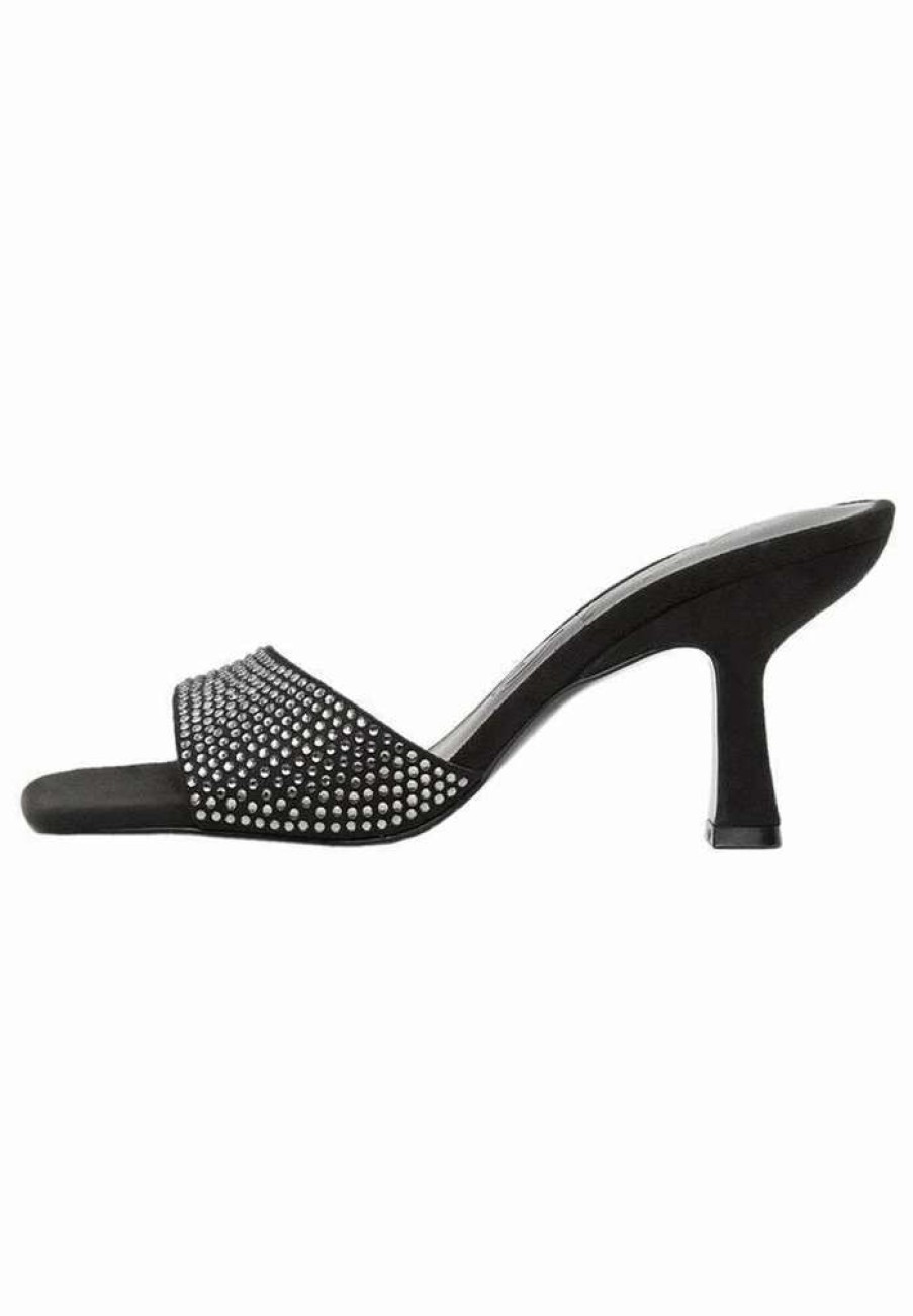 Shoe * | Mango Brilly Heeled Mules Black