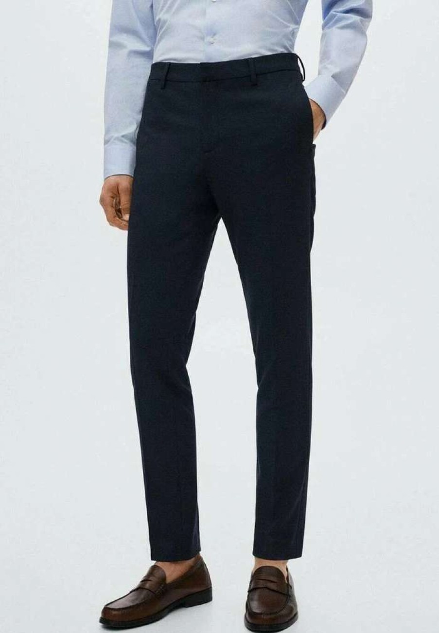 Clothing * | Mango Paulo Suit Trousers Dunkles Marineblau