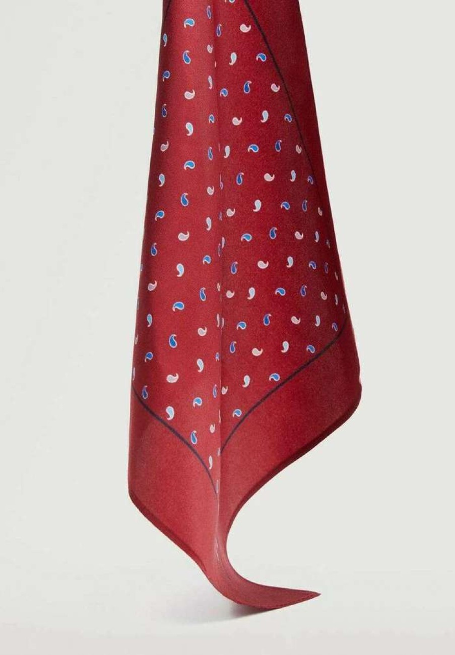 Accessoires * | Mango Pocket Square Bordeaux