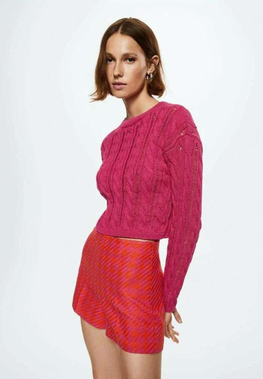 Clothing * | Mango Ely Jumper Fuchsia