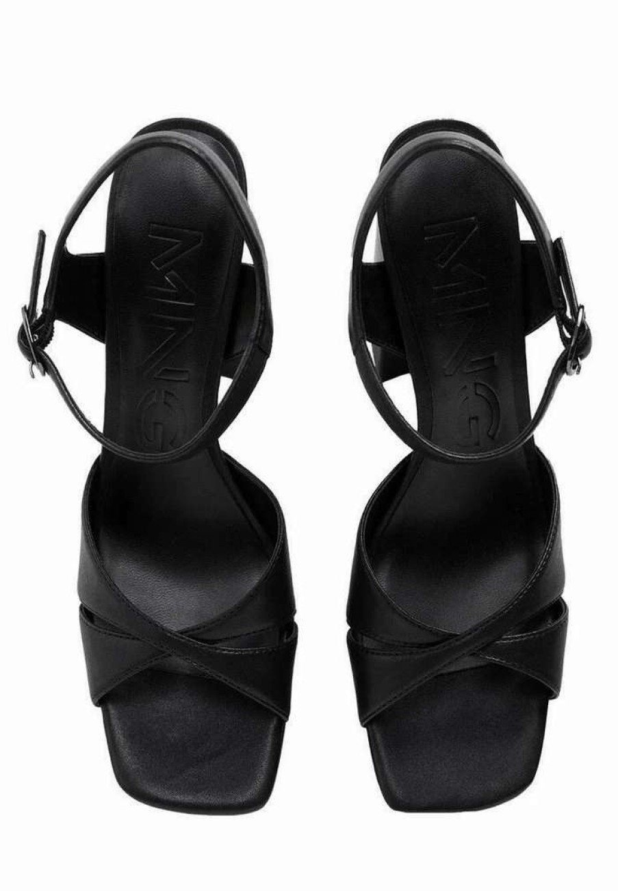 Shoe * | Mango Foam Platform Sandals Schwarz