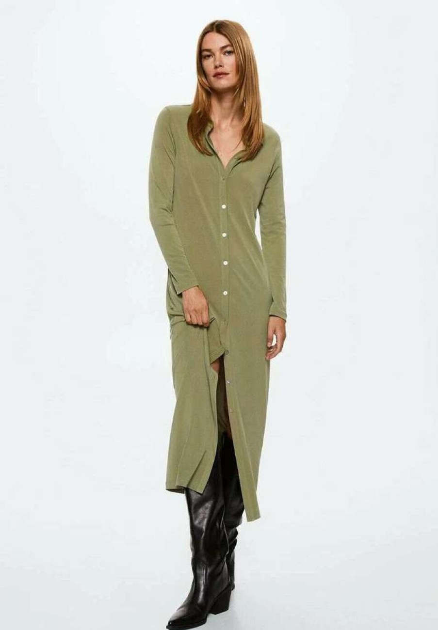 Clothing * | Mango Florina Shirt Dress Khaki