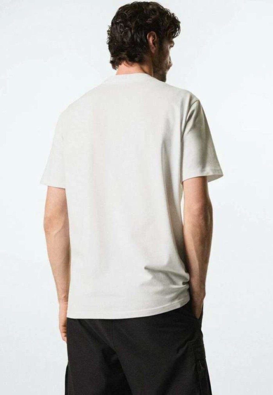 Clothing * | Mango Sabre Print T-Shirt Blanc Casse