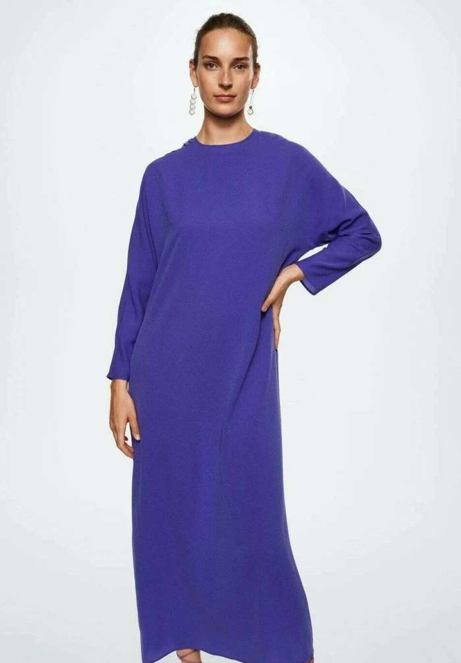 Clothing * | Mango Esmerald A Maxi Dress Blauw