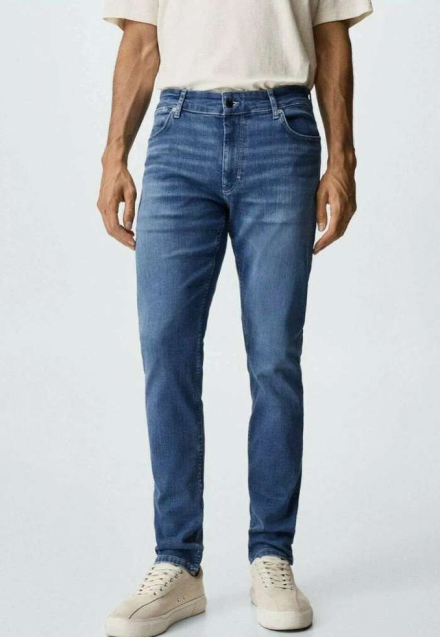 Clothing * | Mango Patrick Slim Fit Jeans Middenblauw