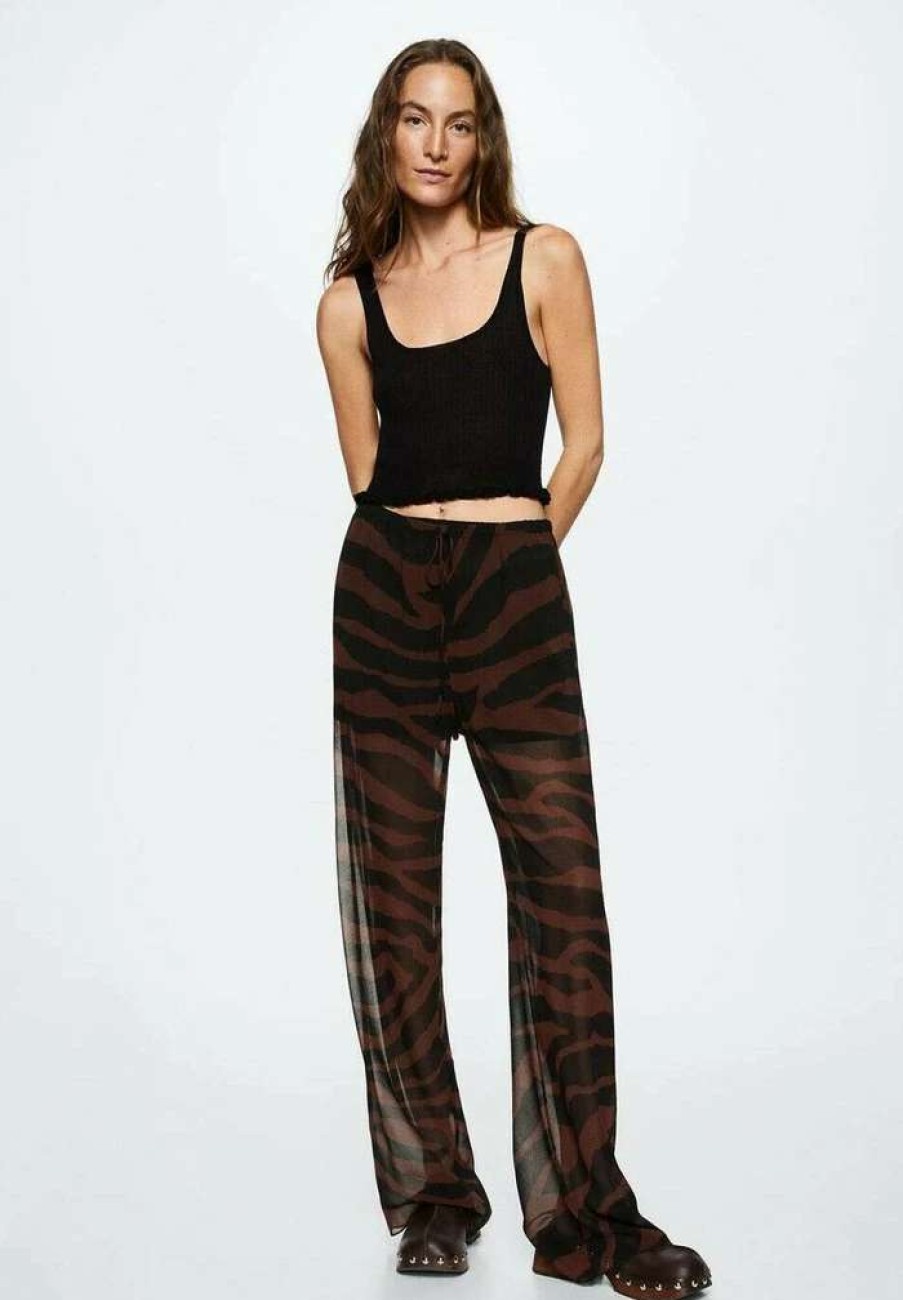 Clothing * | Mango Caramba Trousers Zwart