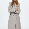 Clothing * | Mango Lipstick Classic Coat Ice Grey